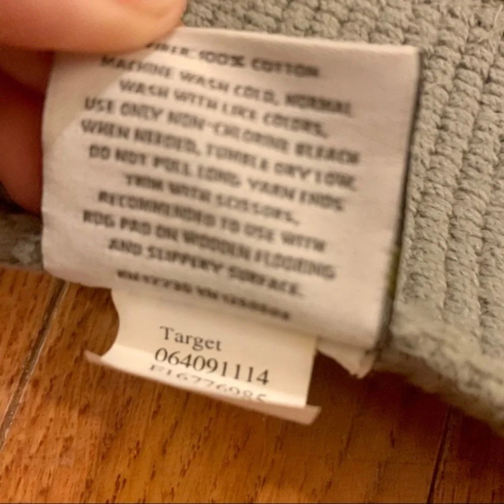 Threshold Gray Woven Cotton Bath Mat EUC